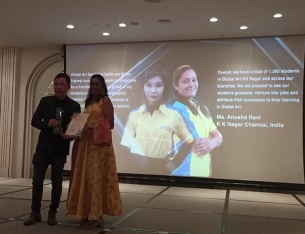 The proud moment for INDIA. Anusha... - Globalart K K Nagar
