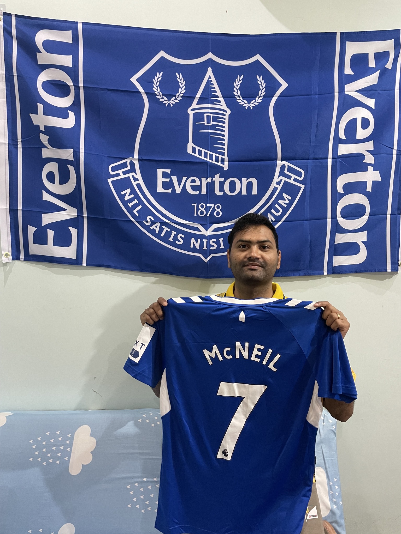 Maillot Officiel Everton Signé Dwight McNeil Saison 22/23 Avec Certificat D'authenticité