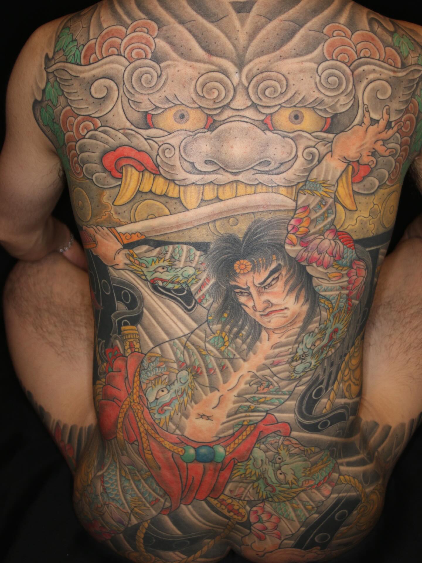 Suikoden.suimonyaburi. Tokyo Tattoo. #東京タトゥー #水門破り #水 