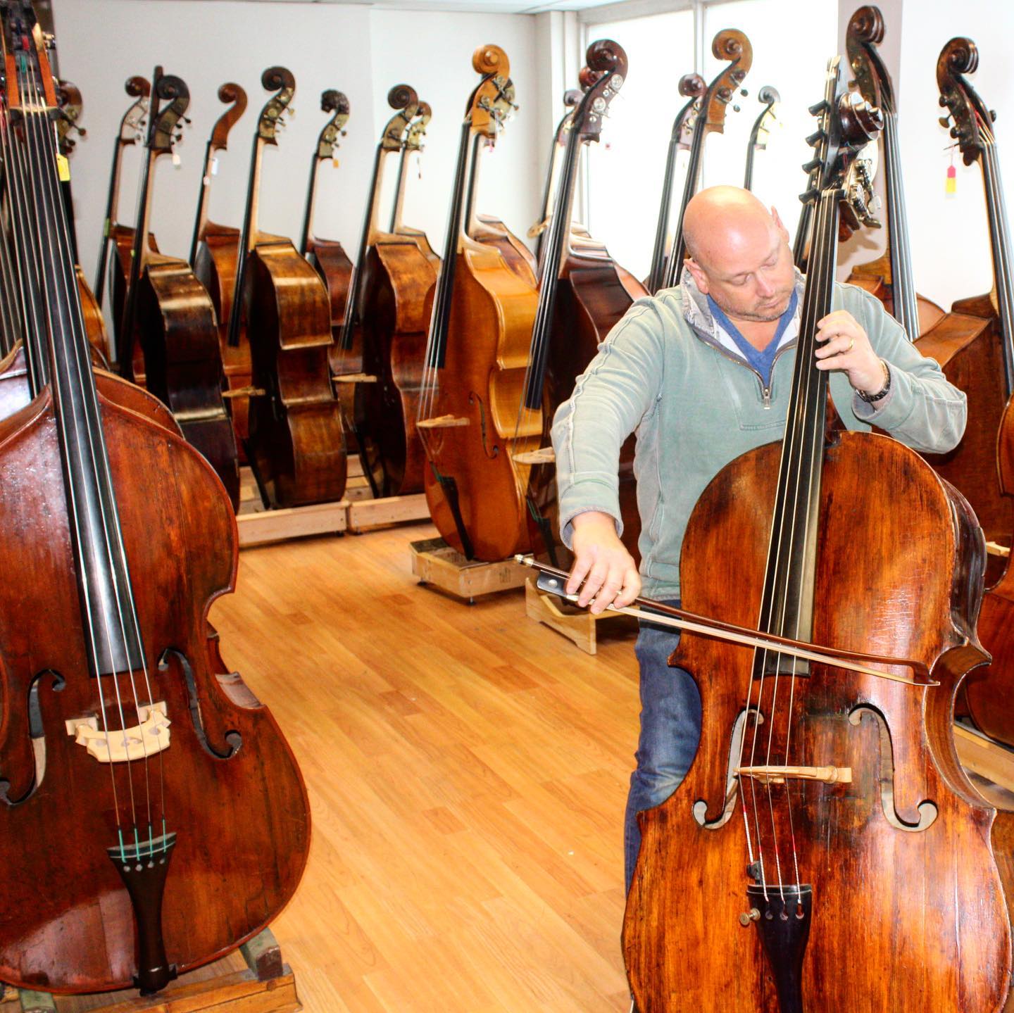 Bill trying out a... - Thwaites Fine Stringed Instruments | Facebook