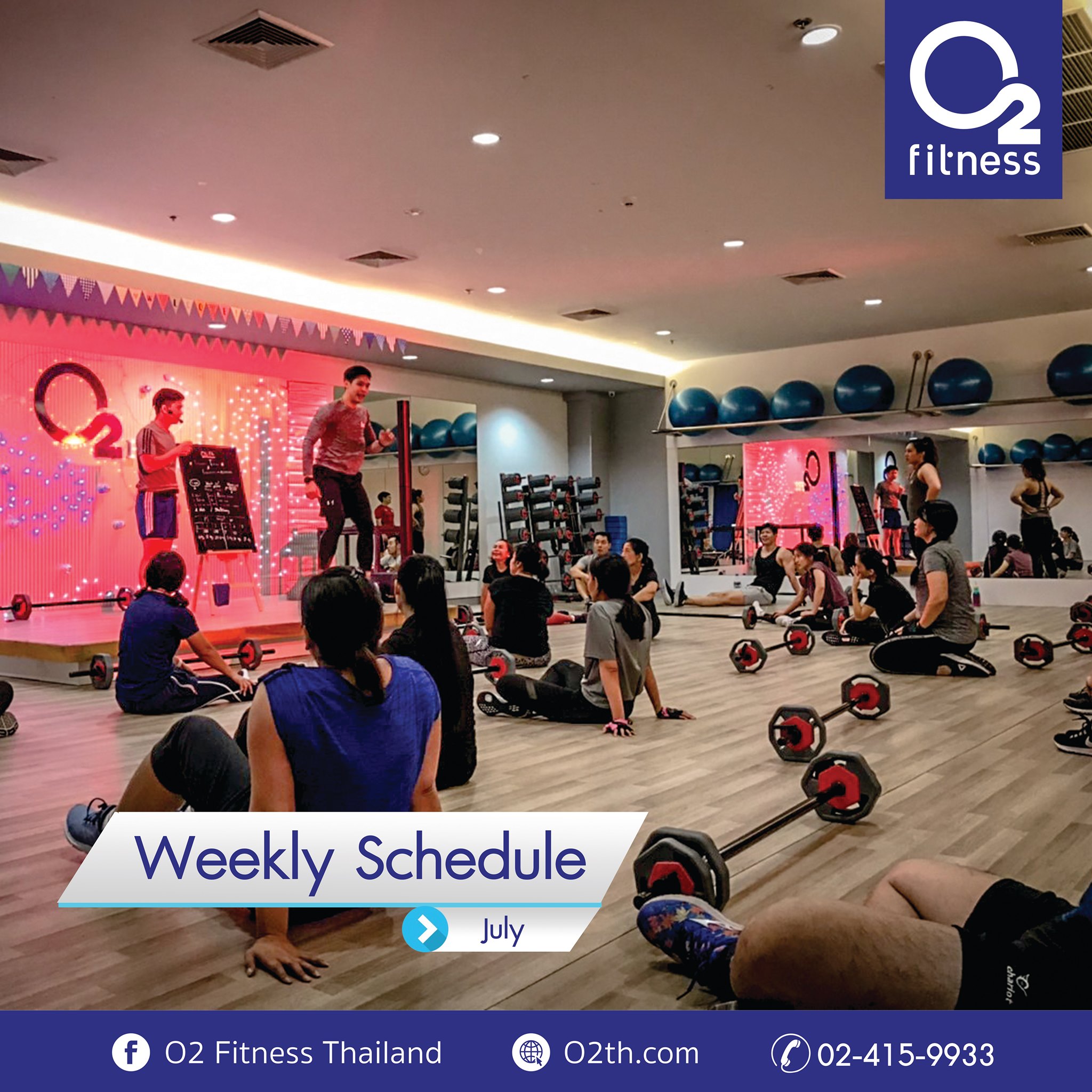 💪🏽Group Exercise Class Schedule... - O2 Fitness Thailand | Facebook