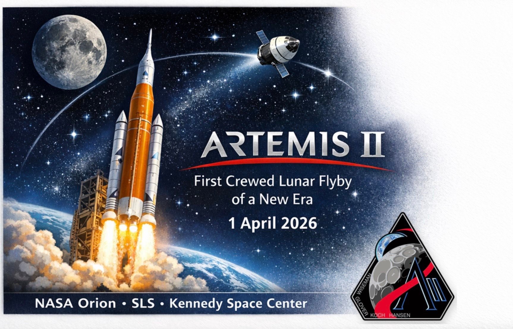 NASA Topps 2026 NOW Single Card Artemis II A201 [1st Crewed