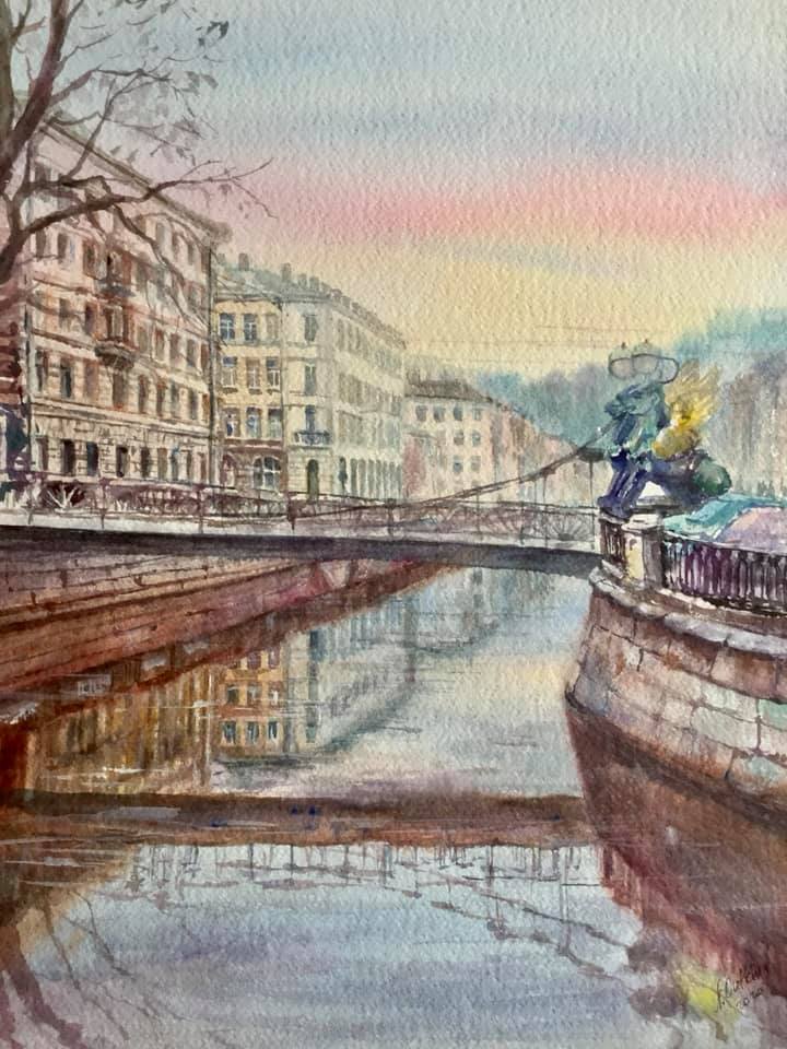 Saint-Petersburg Watercolor, 56х76 cm