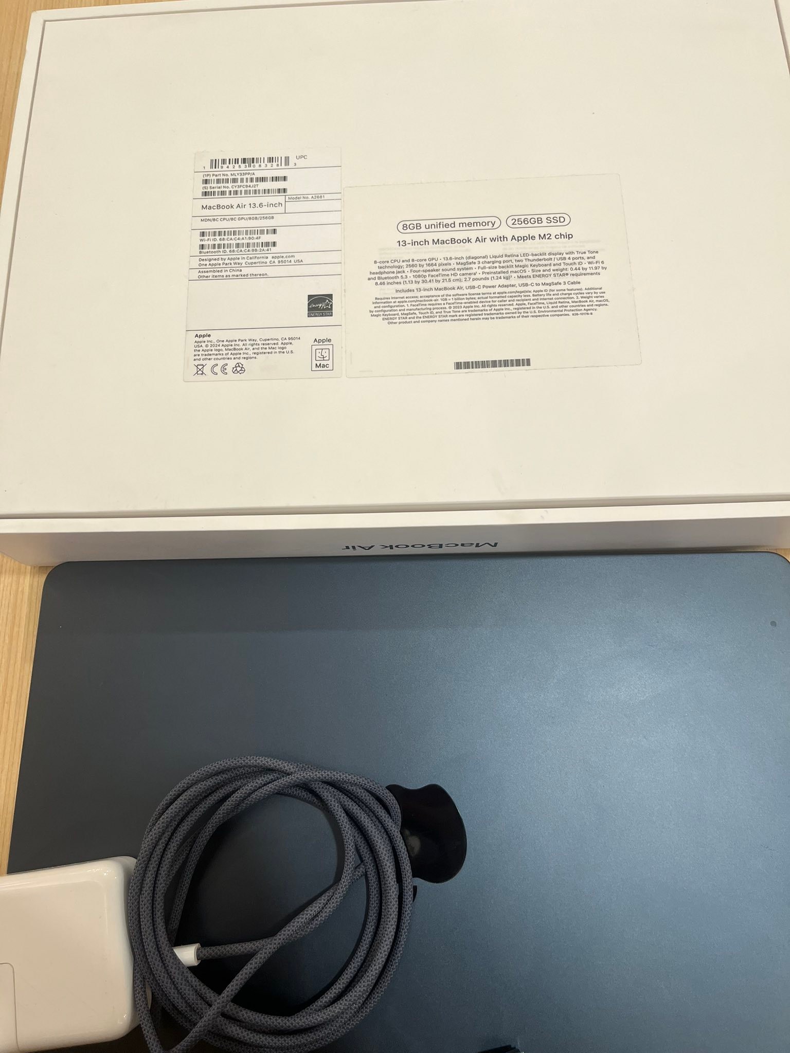 rush sale macbook air m2 256gb 8gb complete 95 battery health no issue