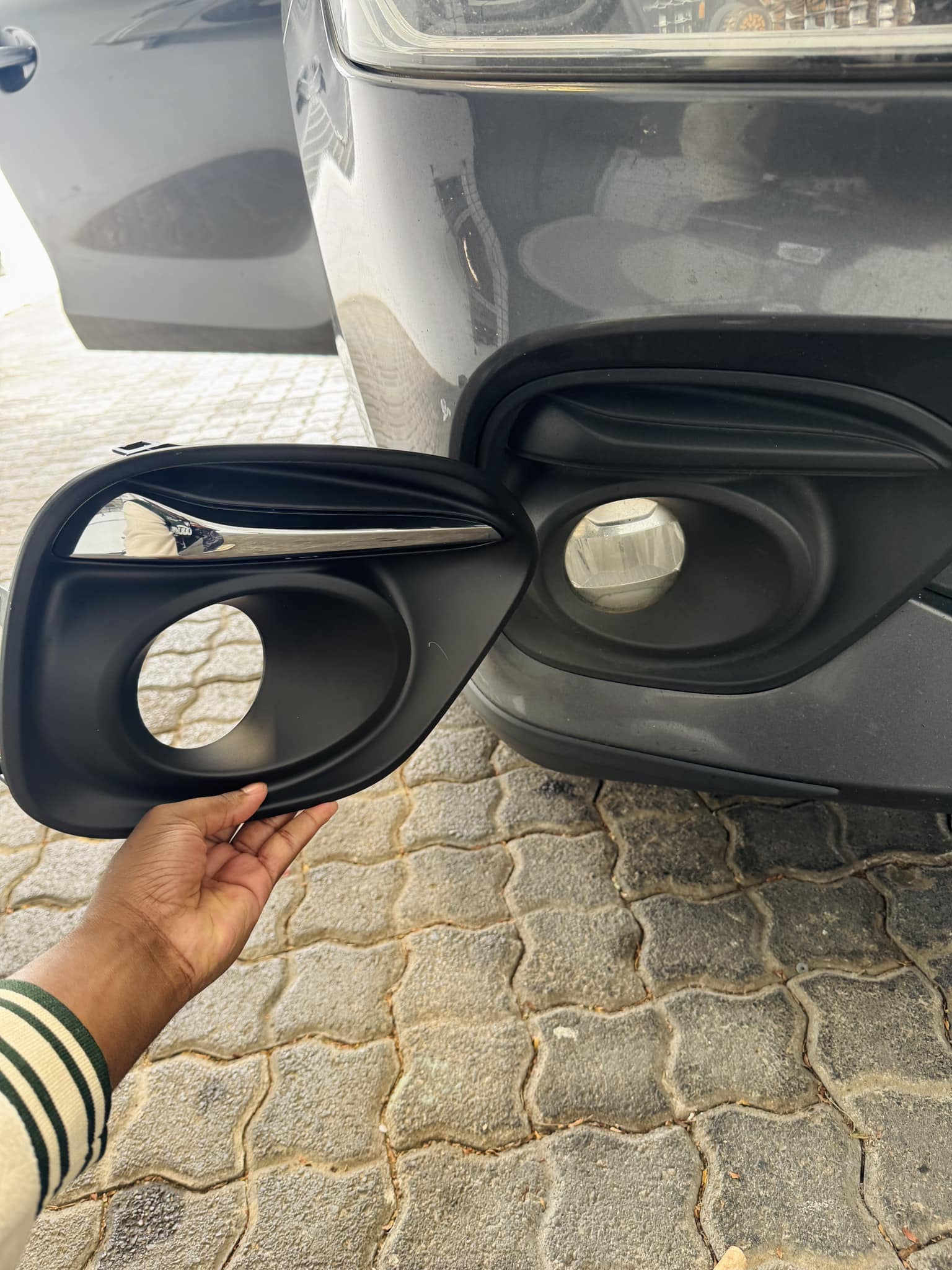 For Ford Edge 2019 - 2021 2PCS Chrome Front Fog Light Lamp Eyebrow k