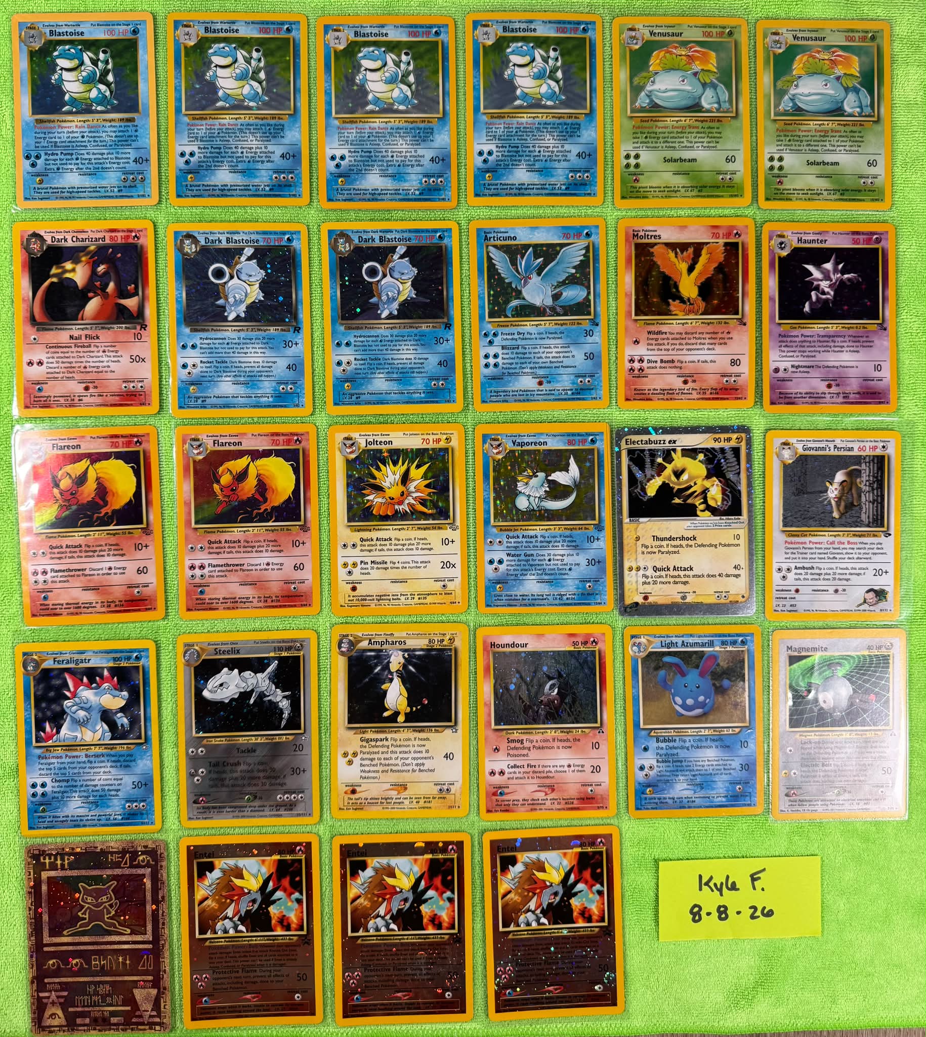 LTS Vintage Pokémon Cards (Base set, Jungle, Fossil, Team Rocket