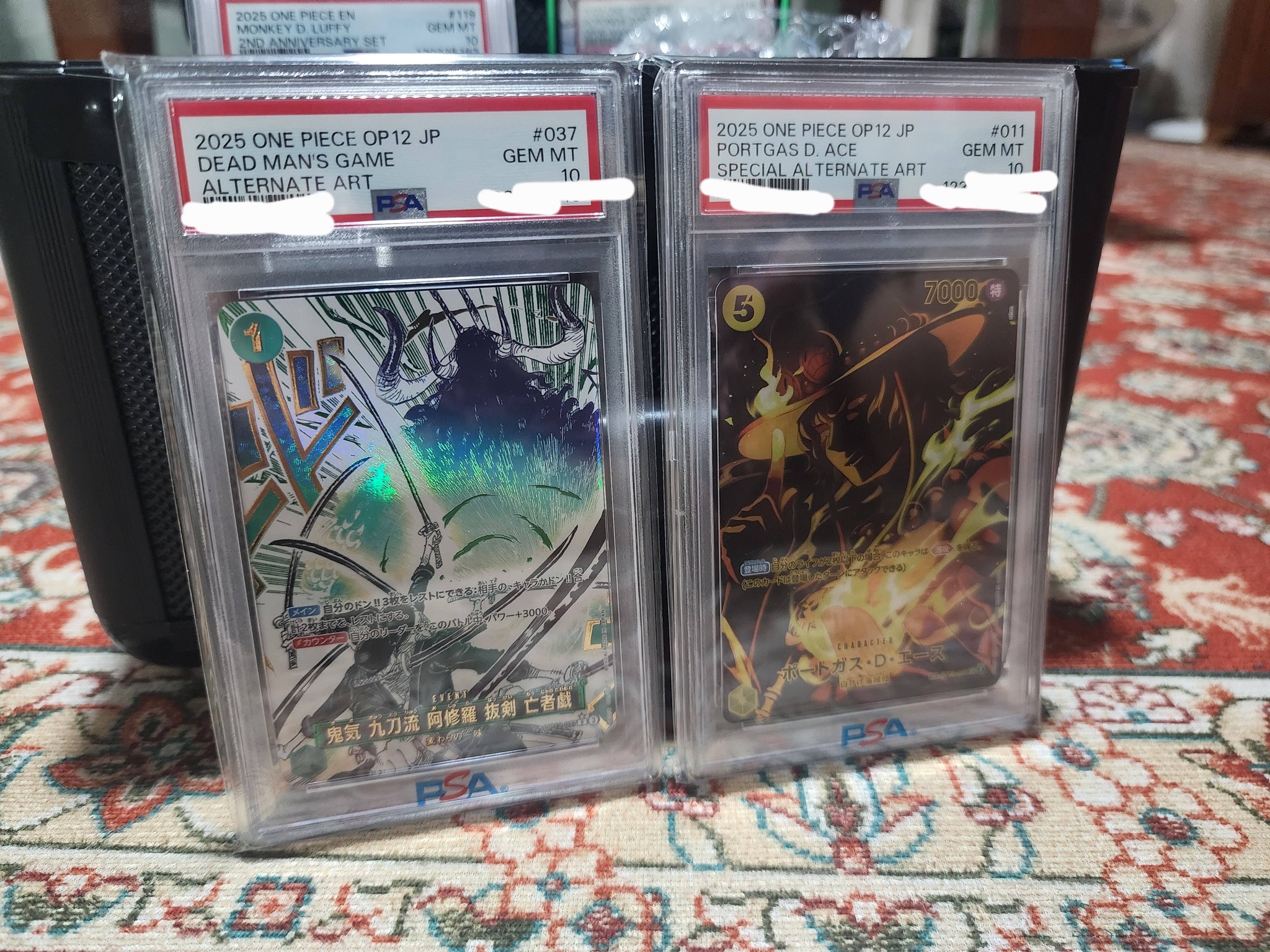WTS PSA 10 SLABS Monkey D Luffy English 2nd Anniversary Set PSA 10 