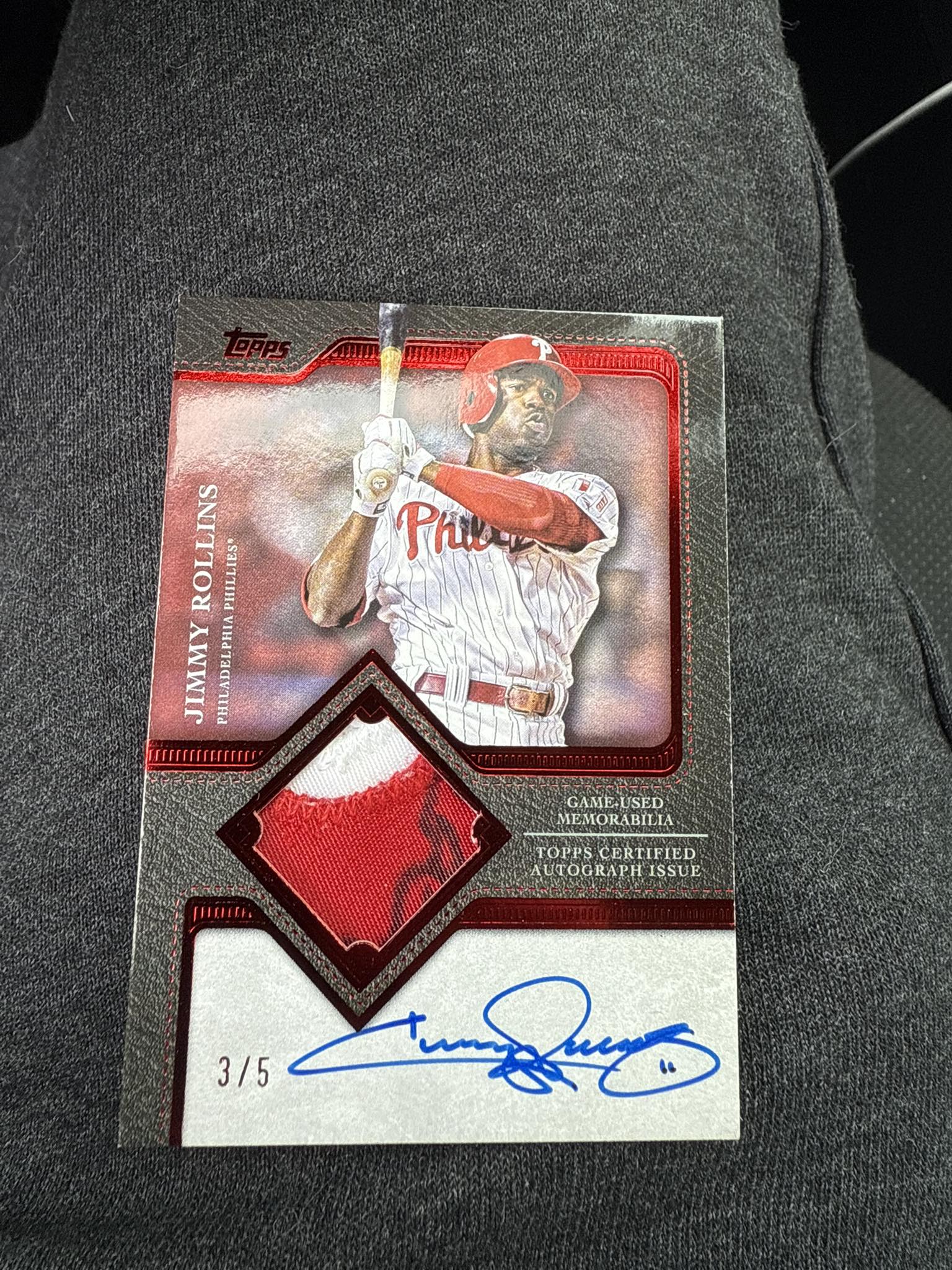 Just pulled a Jimmy Rollins Autograph out of a $5 pack. Not bad