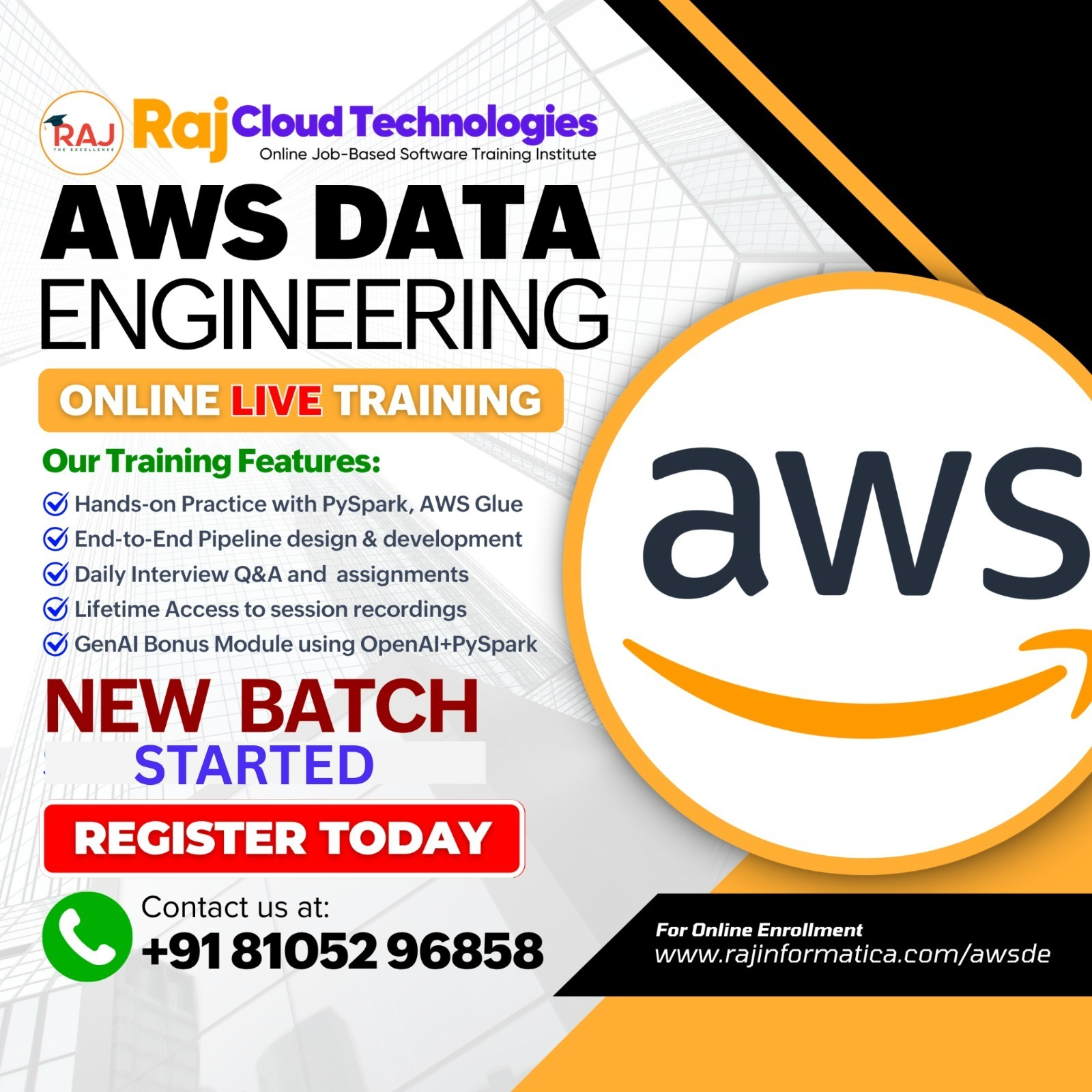 Data Analyst Group | AWS Data Engineering , Job-Based , Real Time ...