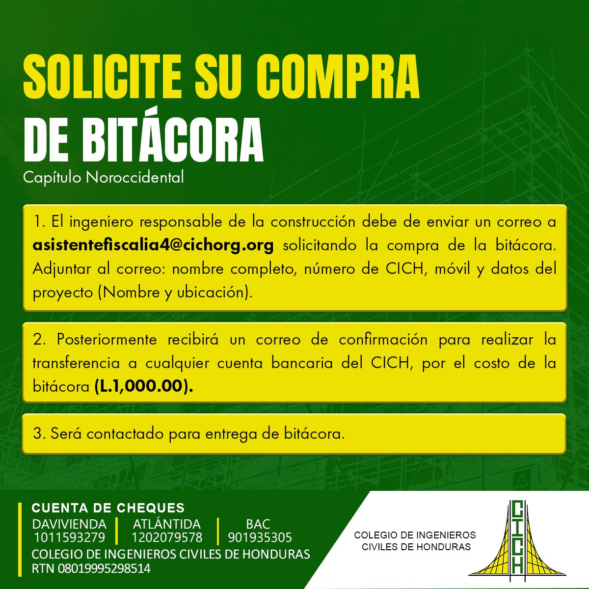 Te compartimos los pasos para solicitar una bitácora. #CICH # ...