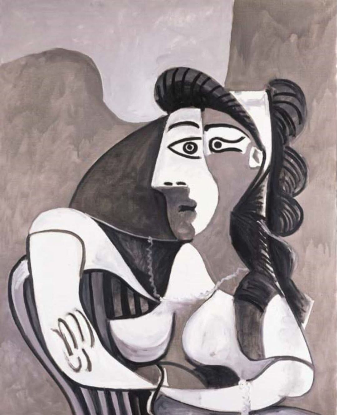 Pablo Picasso's femme dans un fauteuil painting