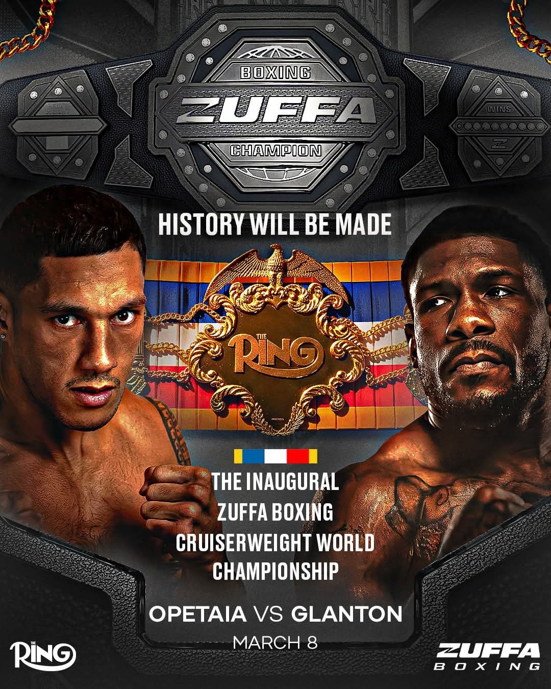Jai Opetaia set to face Brandon Glanton for the inaugural Zuffa