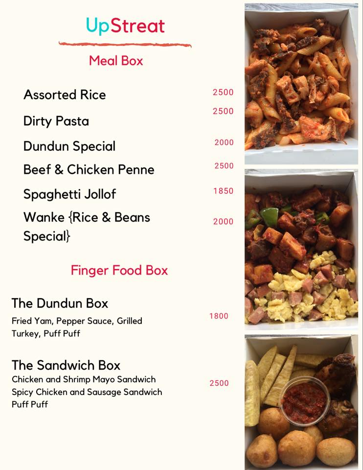 UpStreat - Menu Menu Menu! Presenting our Menu for the... | Facebook