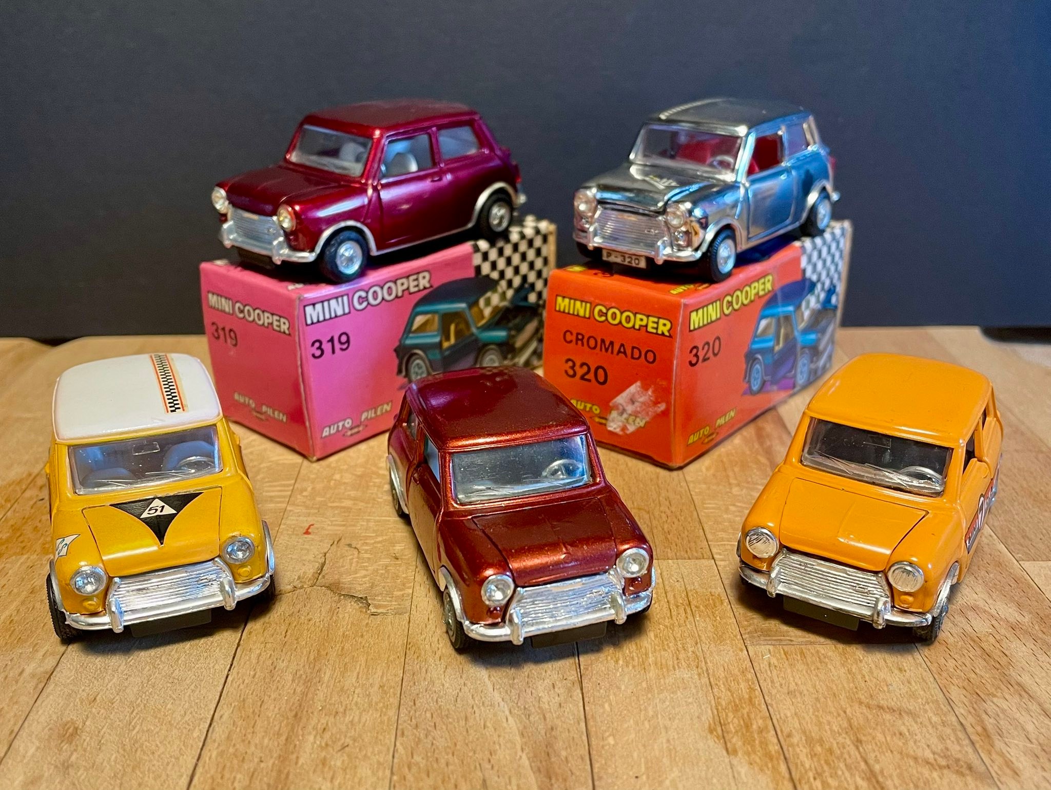 ミニクーパー　 Auto pilen ビンテージ　5台セット Auto Pilen (Spain 🇪🇸 70's) and AHC Artec Nederland 🇳🇱 90's