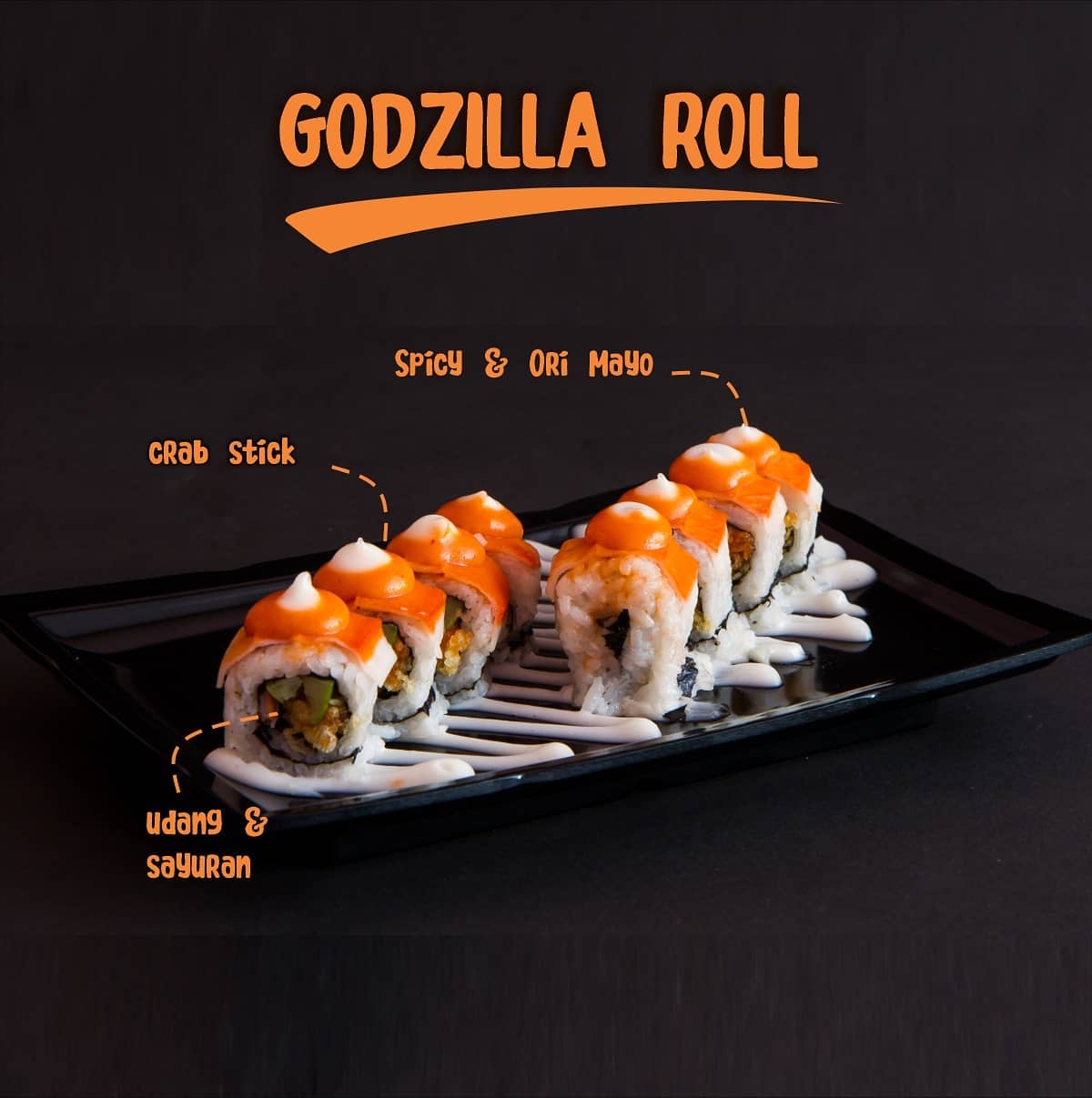 Tanoshi Sushi - GODZILLA ROLL merupakan salah satu menu... | Facebook