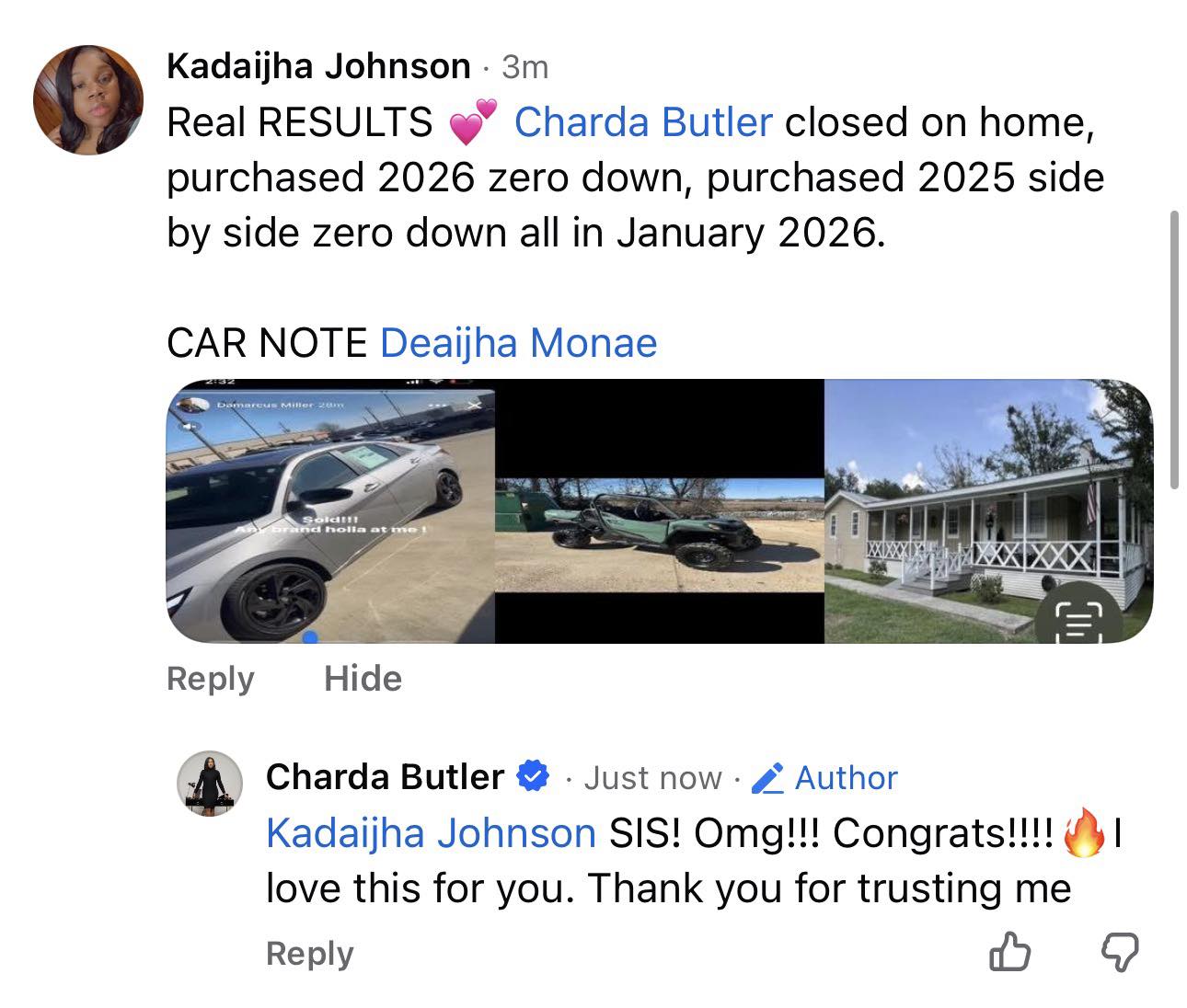 Charda - REAL RESULTS 😭🔥 a HOME 🏡 a 2026 ZERO DOWN 🚗 AND more… ALL in ...