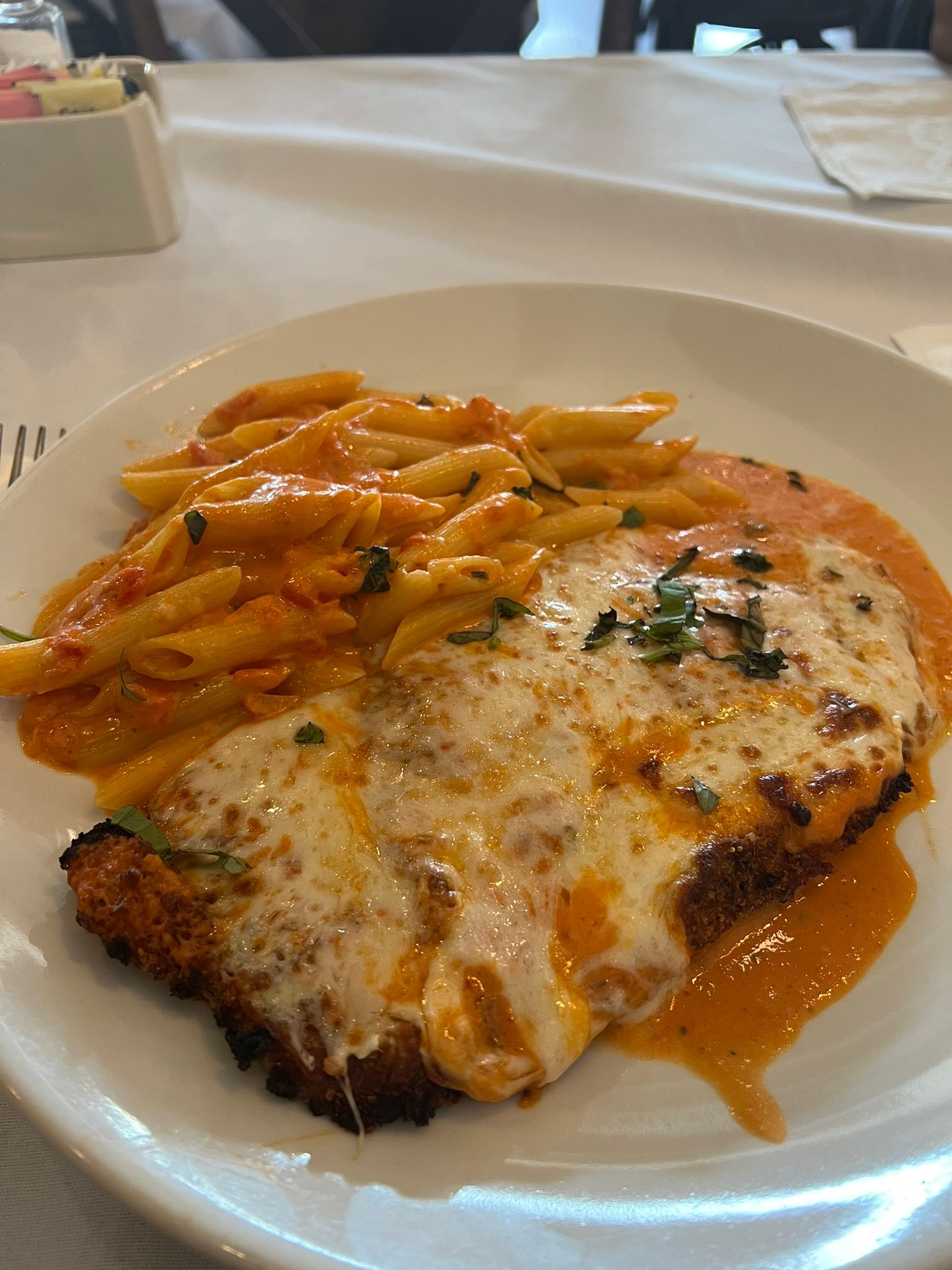 Mezza Luna in Allendale NJ serves perfect chicken parm