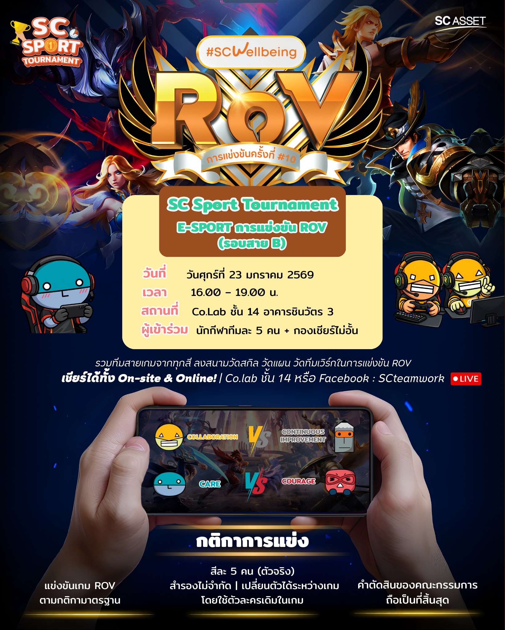 SC - 🎮 SC Sport Tournament 2025 การแข่งขัน E-SPORT ROV (รอบสาย B) เปิด ...
