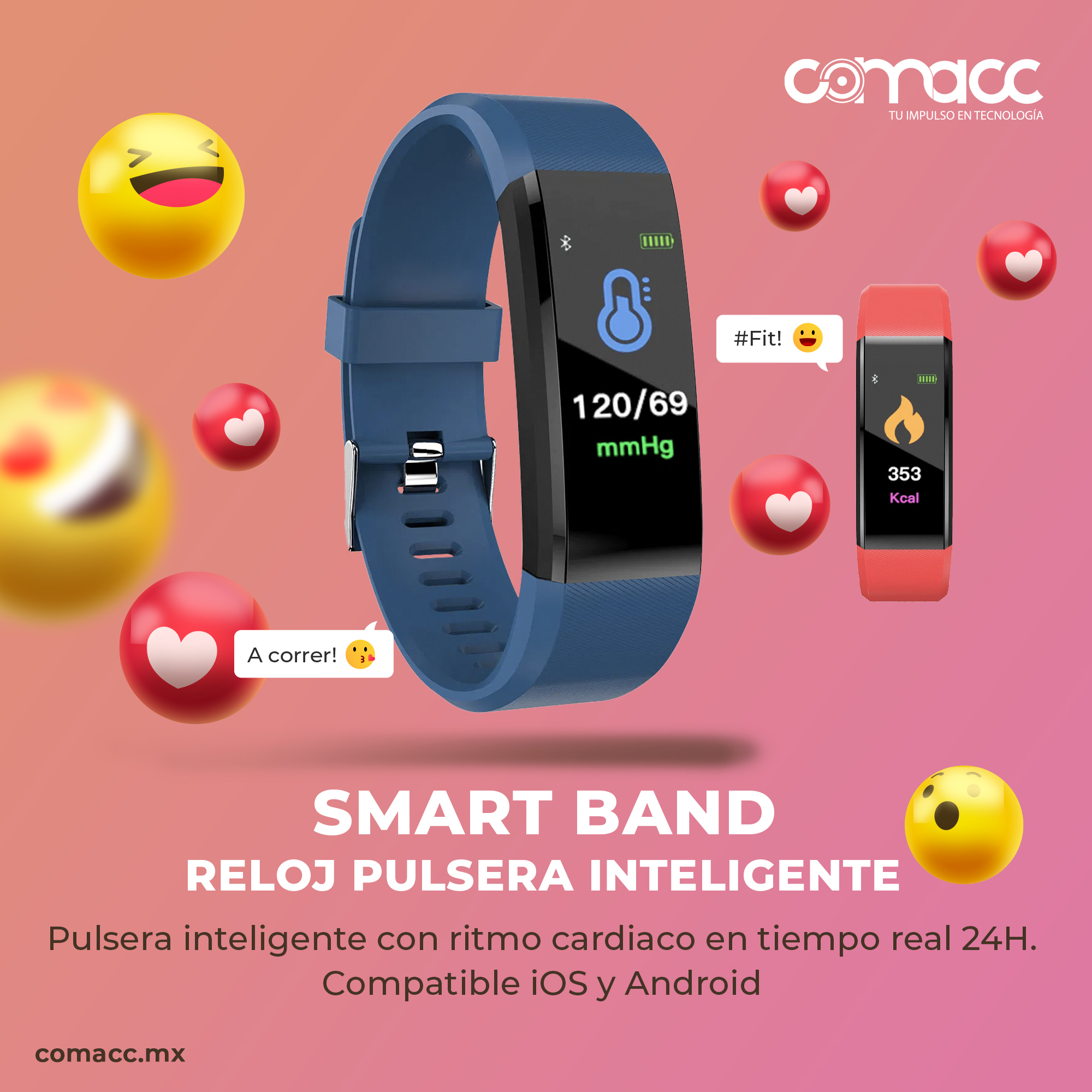 Comacc - SMART BAND RELOJ PULSERA INTELIGENTE⌚️... | Facebook