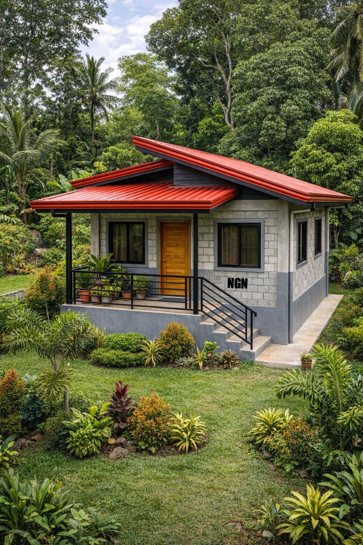 Nathaniel - 🇵🇭A modern bungalow built with solid concrete block walls ...