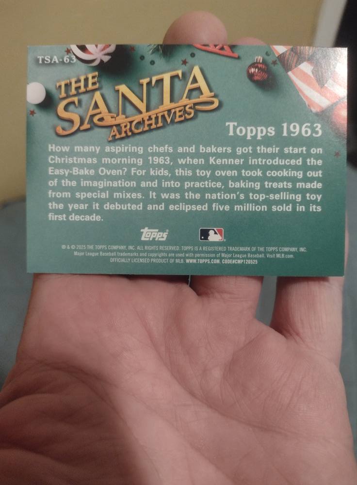 What are the 2025 Topps Holiday Baseball Santa versions?