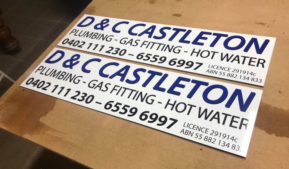 Camden - A couple more Ute tray Signs for D&C Castleton plumbing. 👍 ...