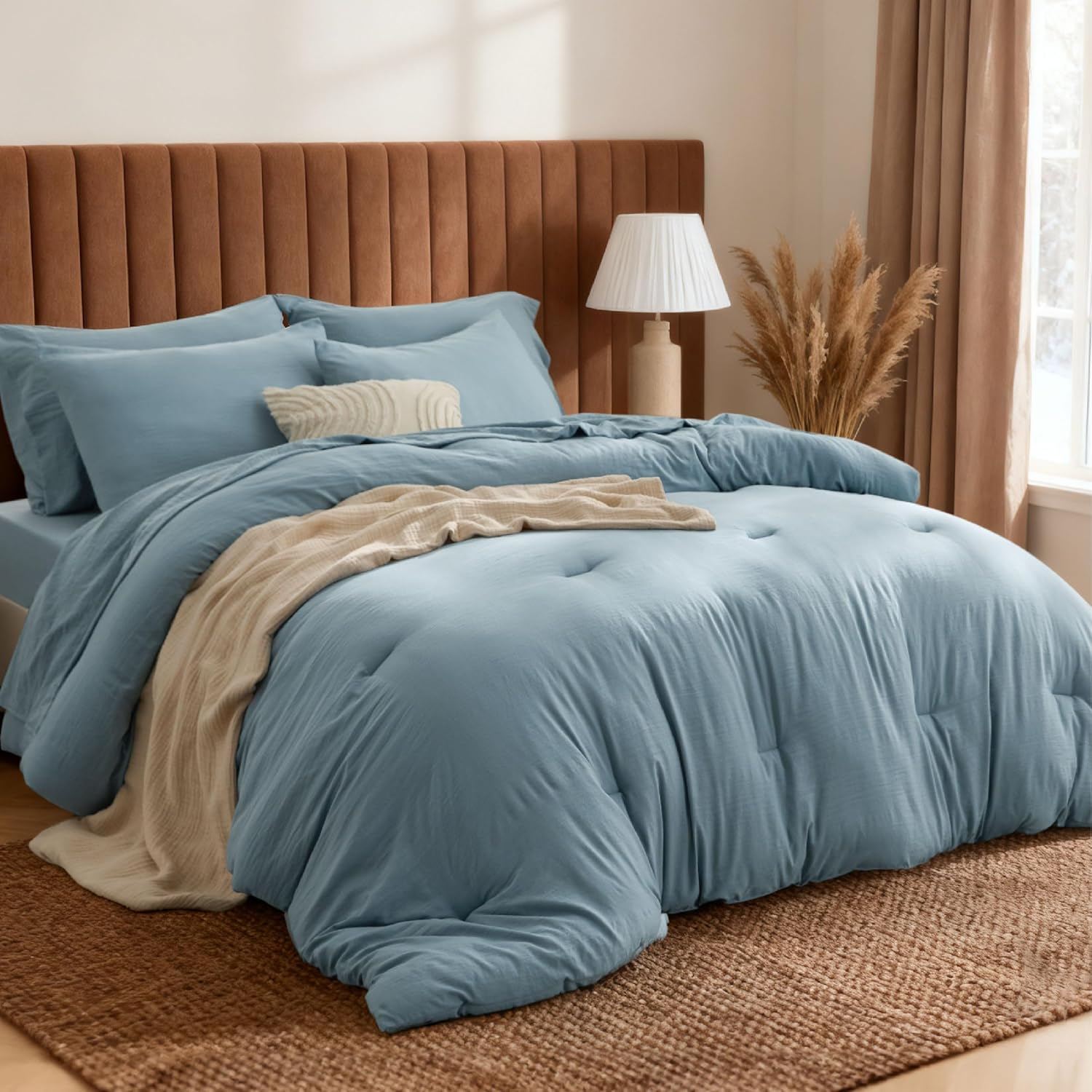 NiuOne 7 Piece Bunny Comforter Set Full Size Cute Rabbit