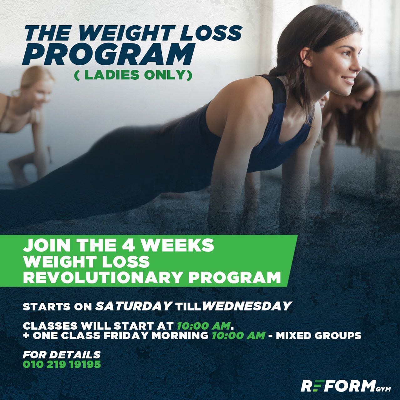 Reform Gym - THE WEIGHT LOSS PROGRAM ( LADIES ONLY) 💪... | Facebook