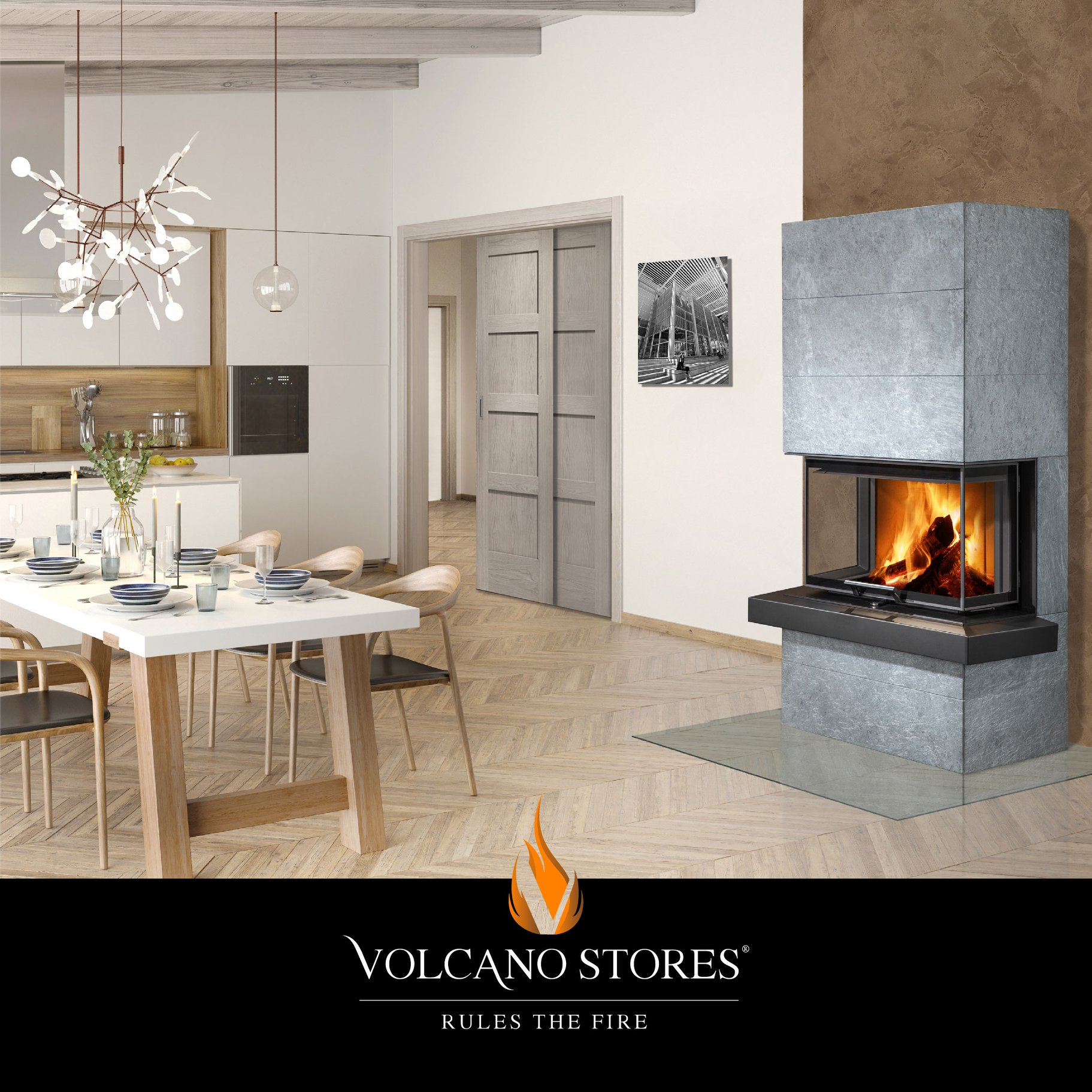 Volcano Stores - The careful design of Romotop fireplace...
