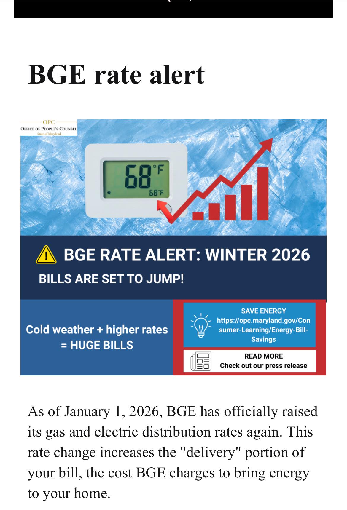 Fight BGE's Insane Rate Hikes! | Here’s something easy that anyone can ...