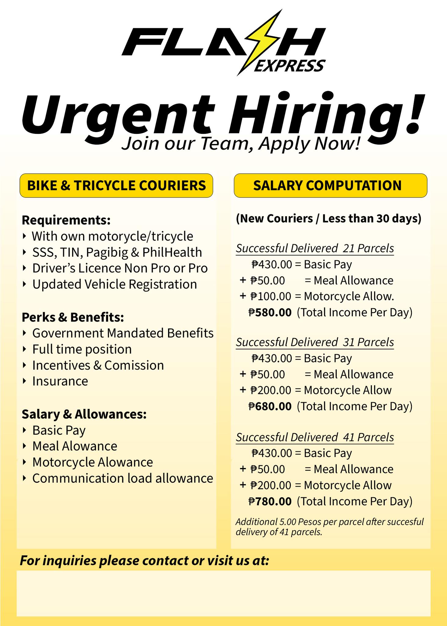 Gensan Hiring Job sy 2024-2025 | FLASH EXPRESS JOB HIRING | Facebook