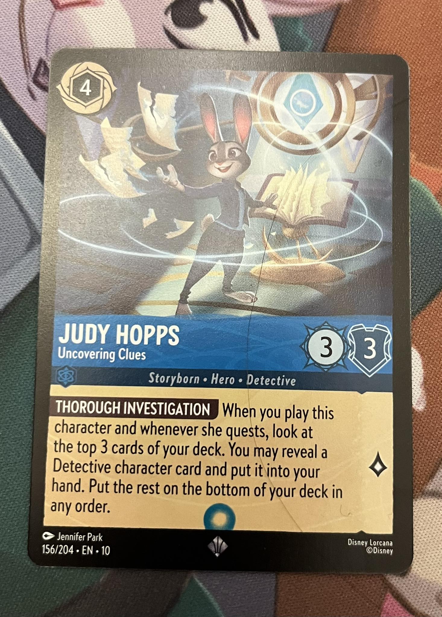 judy hopps lorcana card - Winterspell - - Snowball Patrol (Epic) Resist +1 (Damage dealt to this character is reduced by 1.) Judy Hopps - Lead Detective