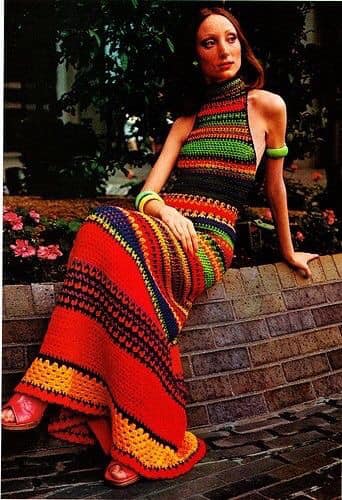 Crochet dress from the 1970's🕺🏿