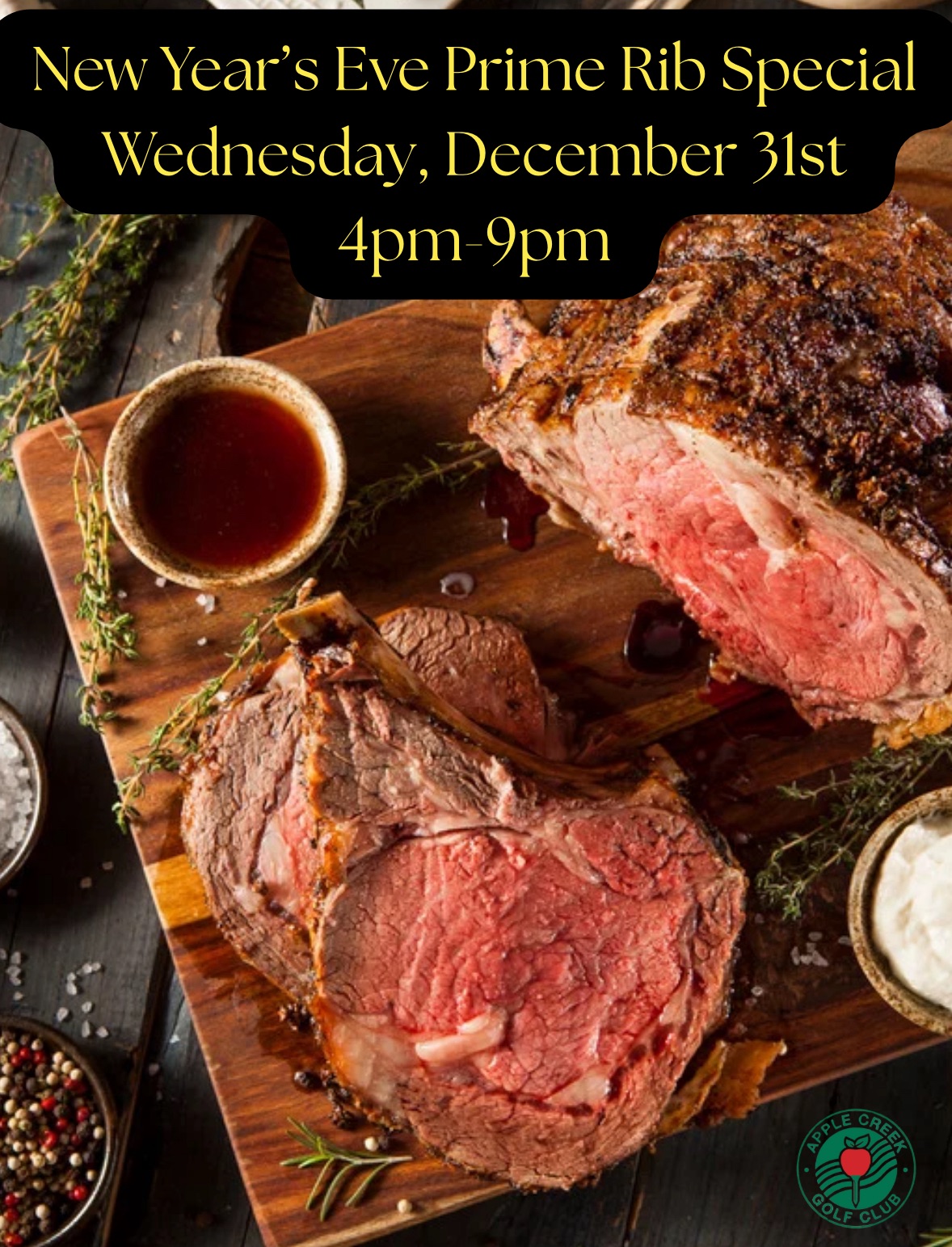 🎊 New Year’s Eve Prime Rib Special 🎊