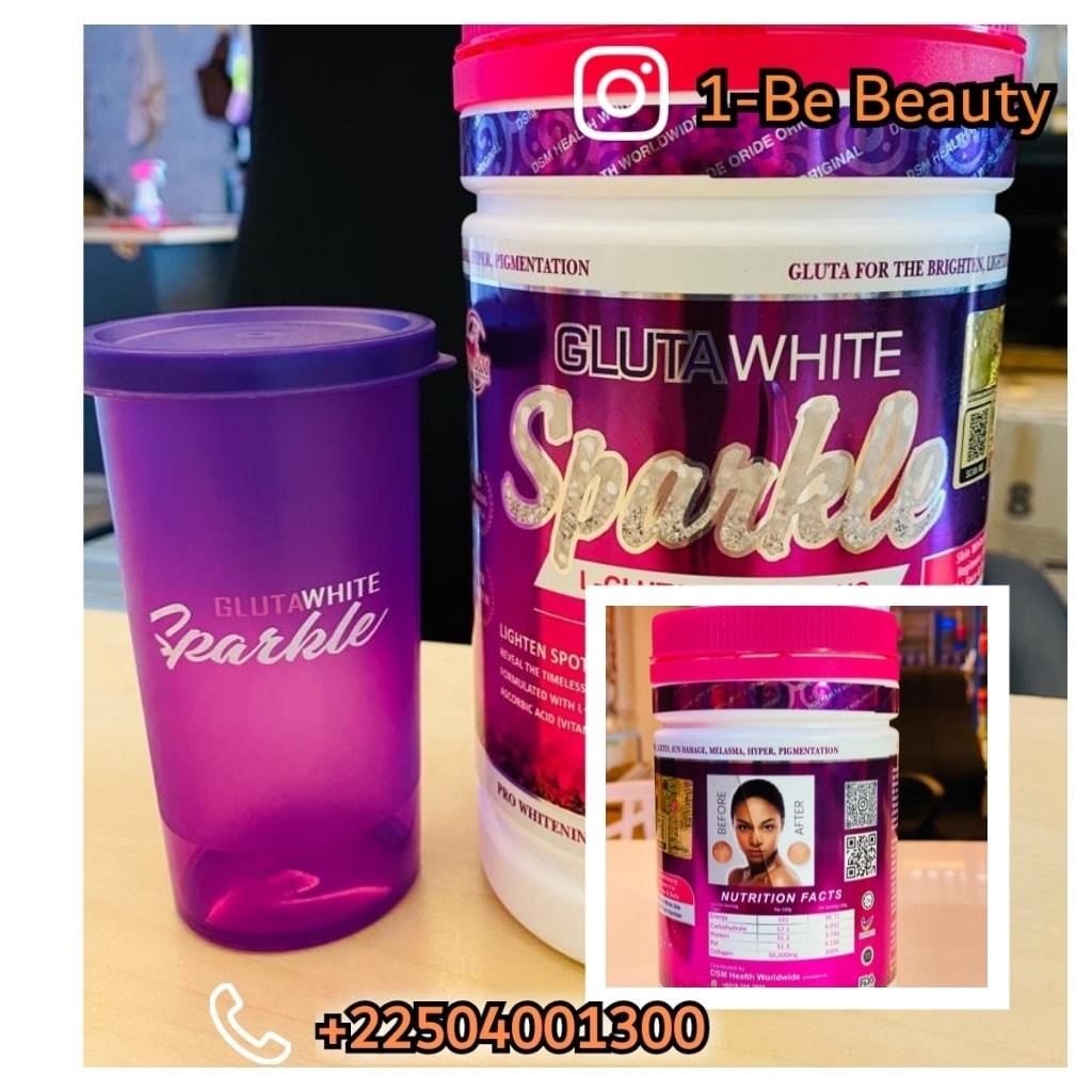 Gluta White Sparkle - Complément Alimentaire éclat (2 Boîtes) - Collagène, Acide Hyaluronique