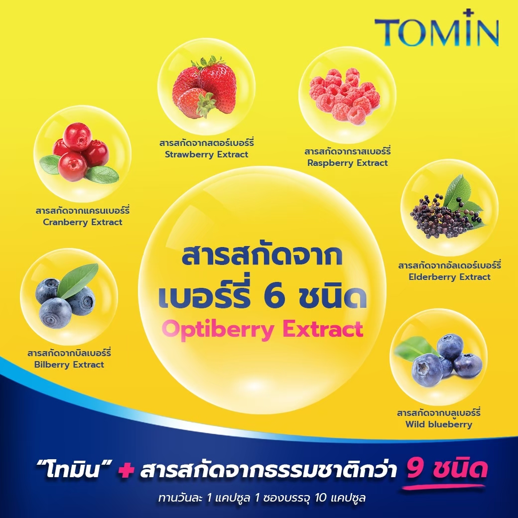 Tomin - 📌 Optiberry สารสกัดรวมเบอร์รี่ 6 ชนิด ที่ได้รับสิทธิบัตรจาก ...