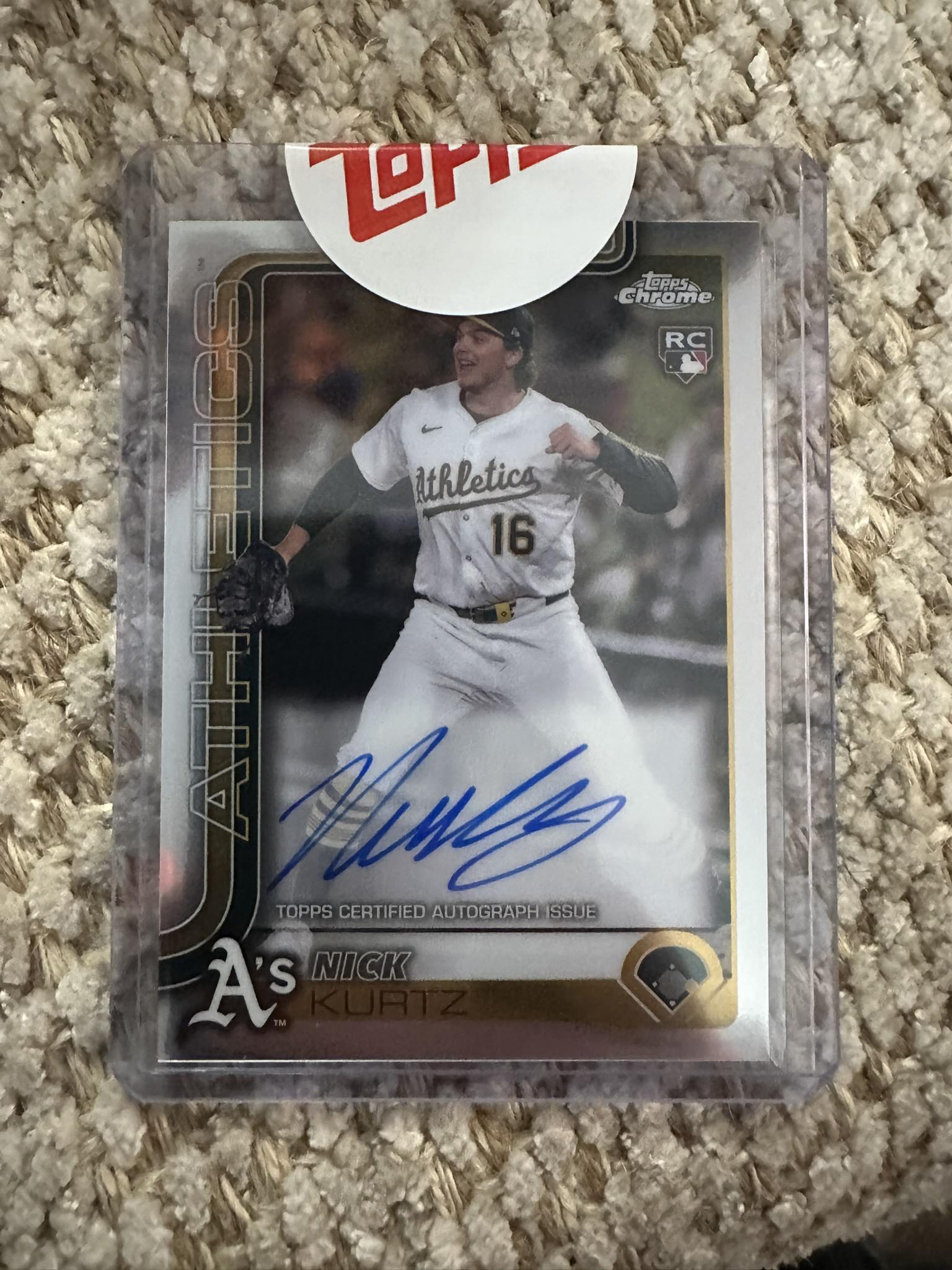 Nick Kurtz red RC replacement cards from Topps