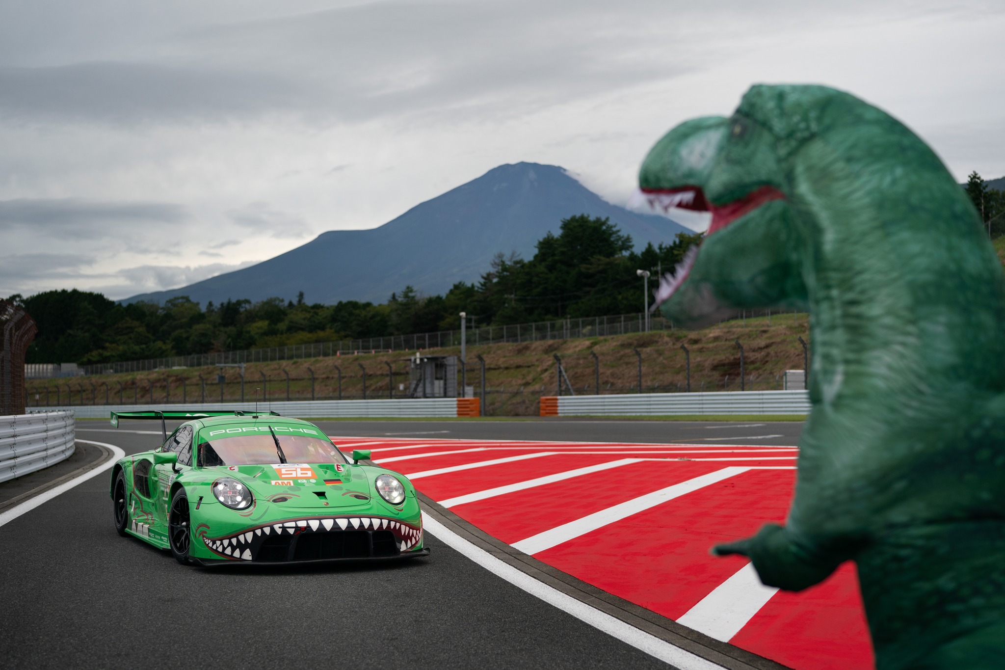 AO Racing - 🇯🇵🦖 Good morning from Fuji! Rexy is all... | Facebook