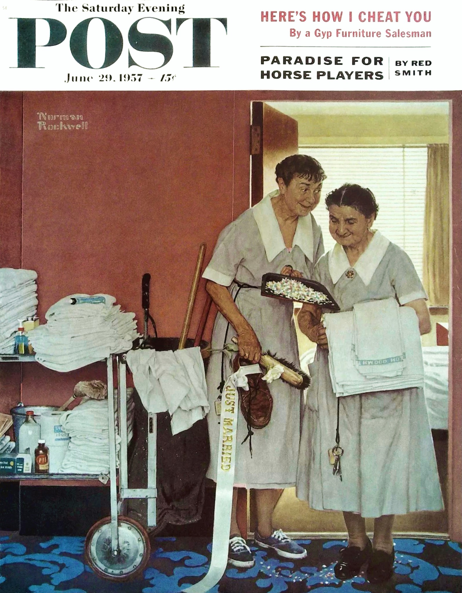 First published for the June 29, 1957 cover of The Saturday