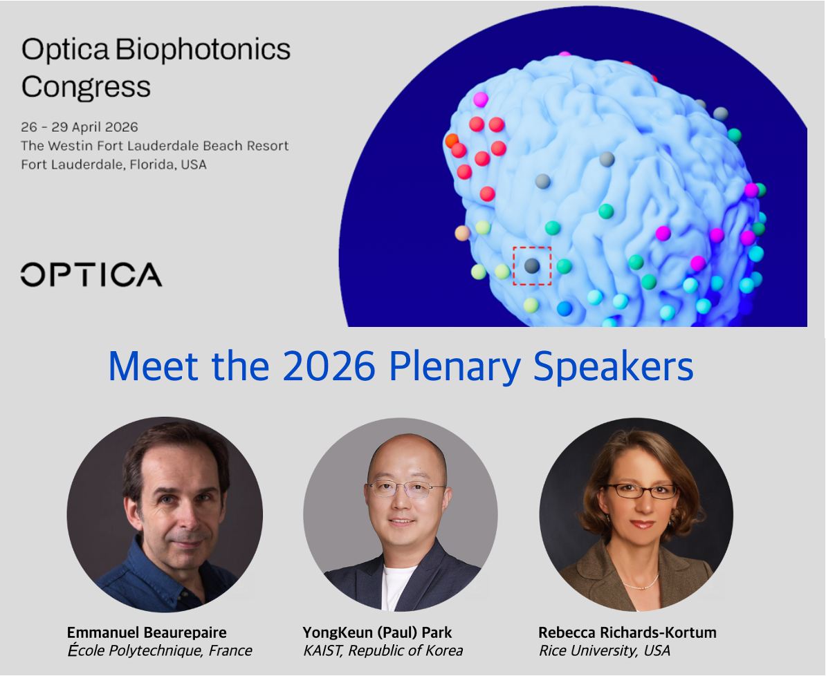 YongKeun Park - Optica Biophotonics Congress 2026에서 기조강연을... | Facebook