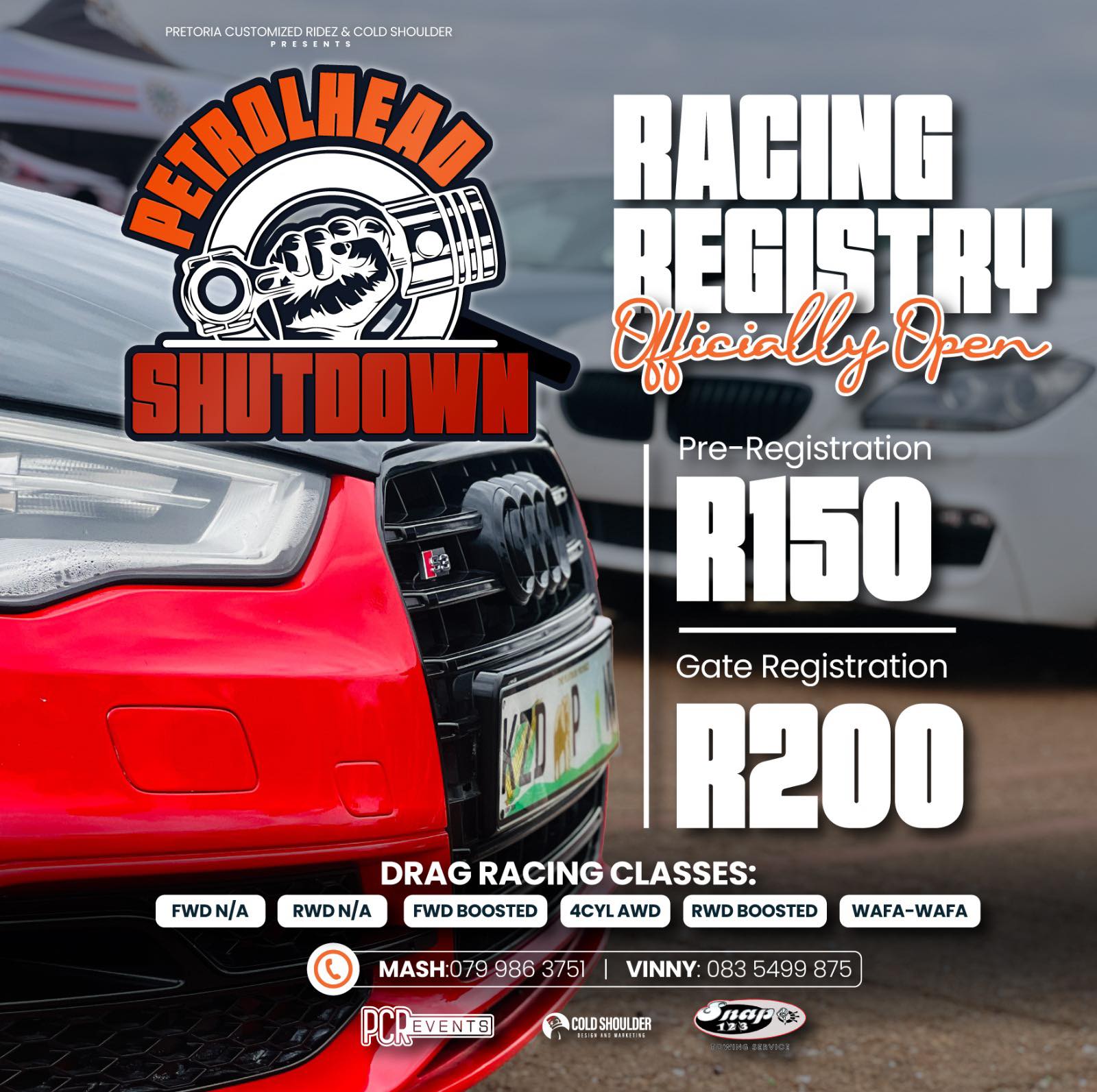 Mash - PCR Events is calling out ALL RACERS TO join us RACE FOR CHARITY ...