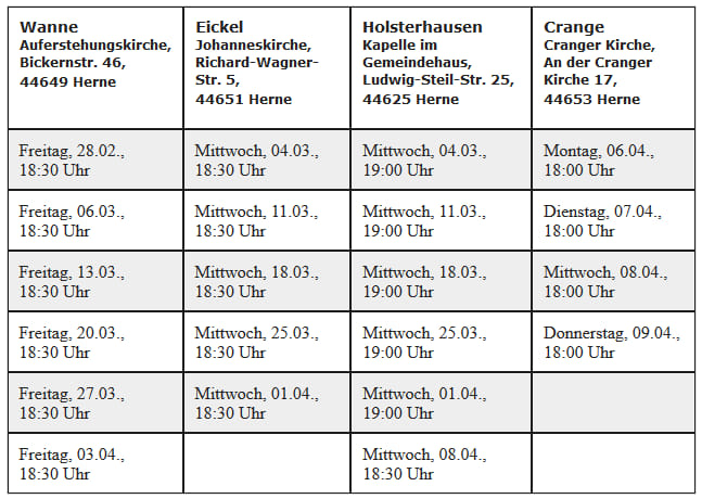 Evangelische Kirchengemeinde Wanne Eickel Bezirk Eickel Home