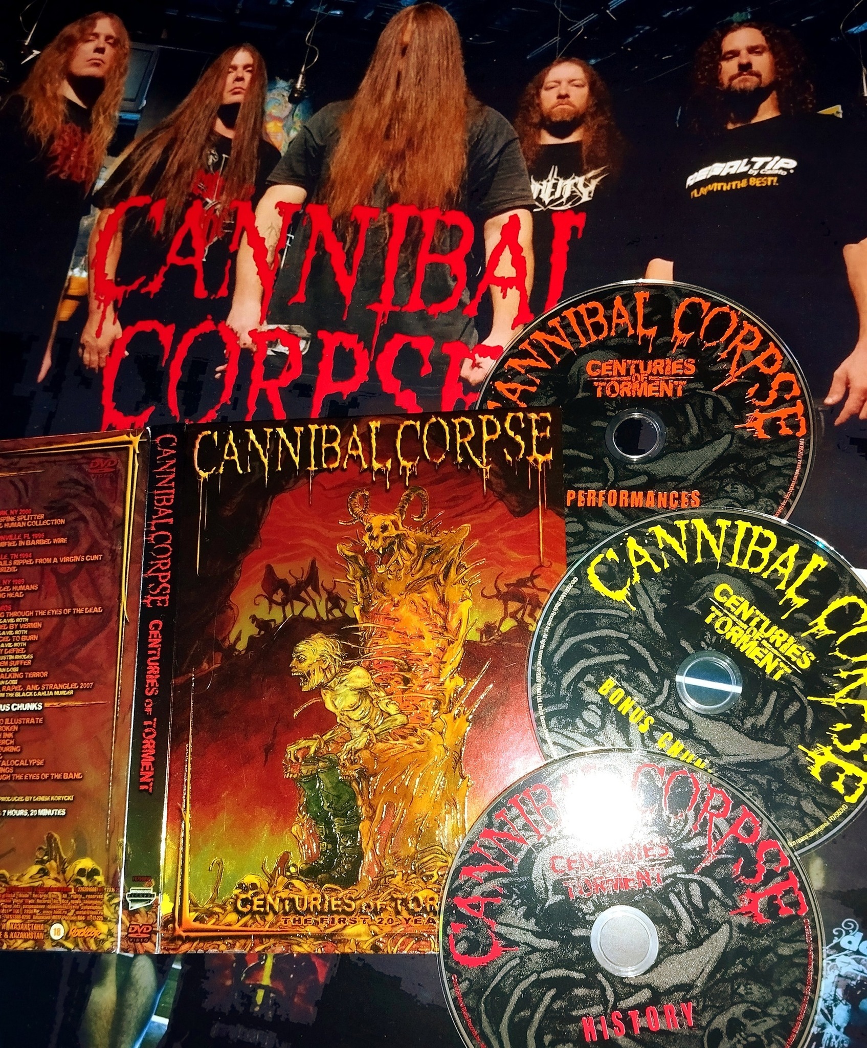 My Cannibal Corpse DVD collection. I gave the Vile live DVD that 