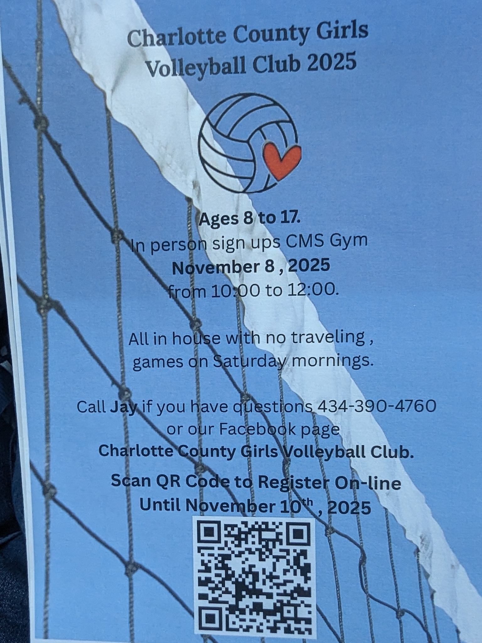 Charlotte County Girls Volleyball Club | In person registration is ...