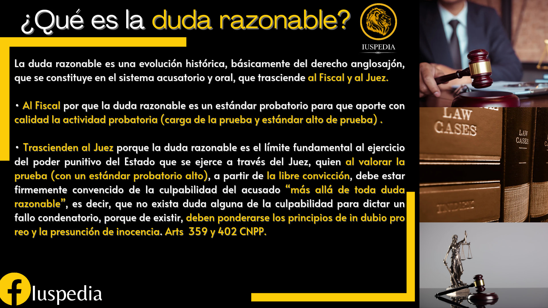 Iuspedia - ¿ Qué es la duda razonable ? ⚖ Nosotros te lo... | Facebook