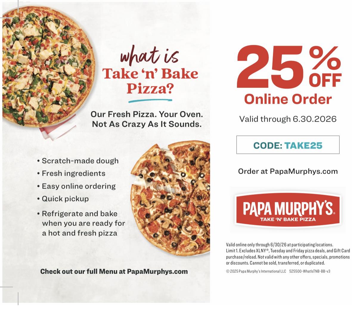 SB PAPAさん専用ページ Papa Murphy's pizza online discount code