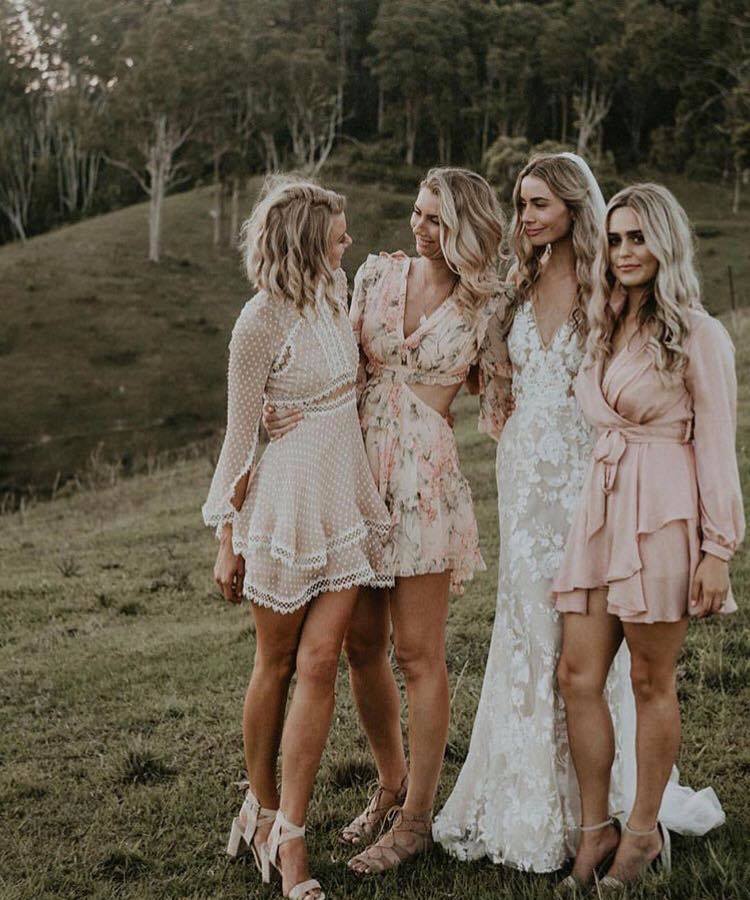 how to choose bridesmaid dresses for multiple body types Can the bride find the perfect bridesmaids dress all 15 of her bridesmaids? 🫣😅 #SayYesToTheDressBridesmaids linen towels Mumuleo Sleeveless Aqua Blue color:rust