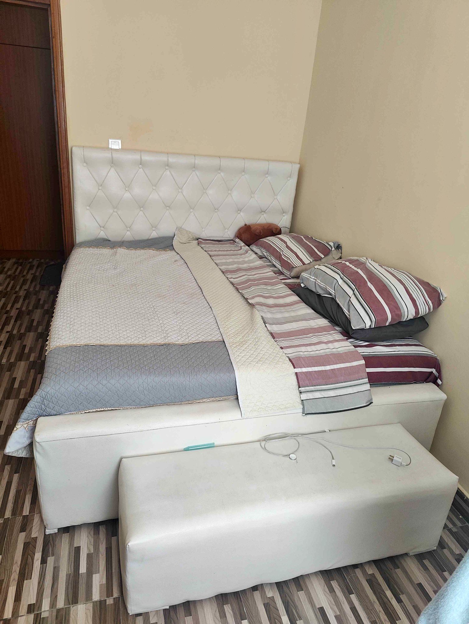 Bed frame plus side table and chair - Beds & Bed Frames - Kigali ...