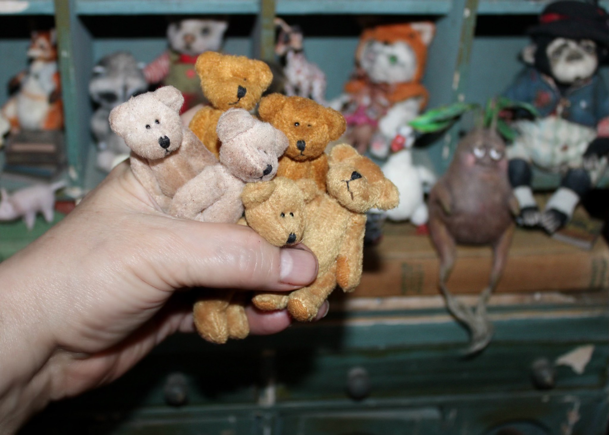 Handmade miniature teddy bear transformation
