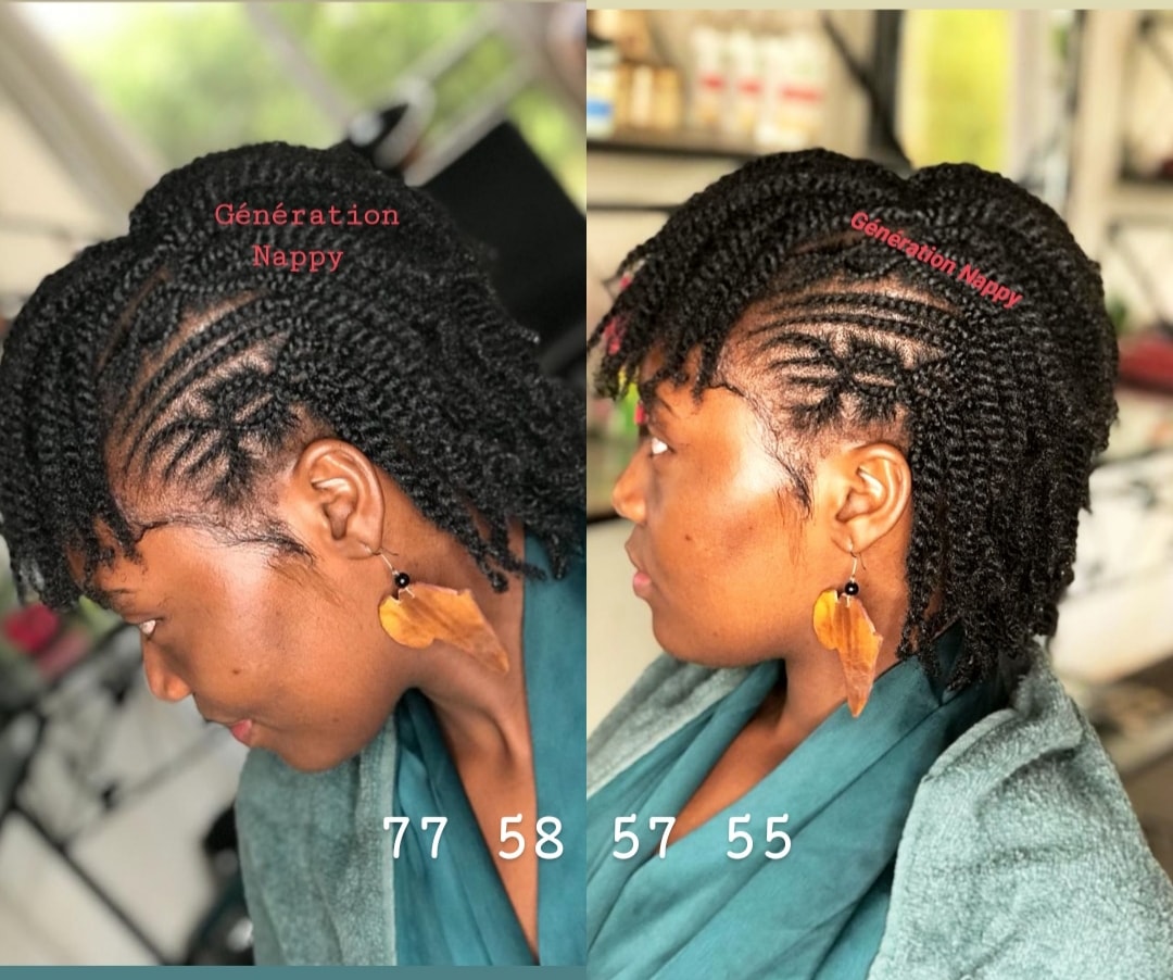 Modèle De Natte Africaine Sans Mèche